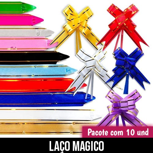 Pacote com 10 Laços Tamanho P - Consulte cores