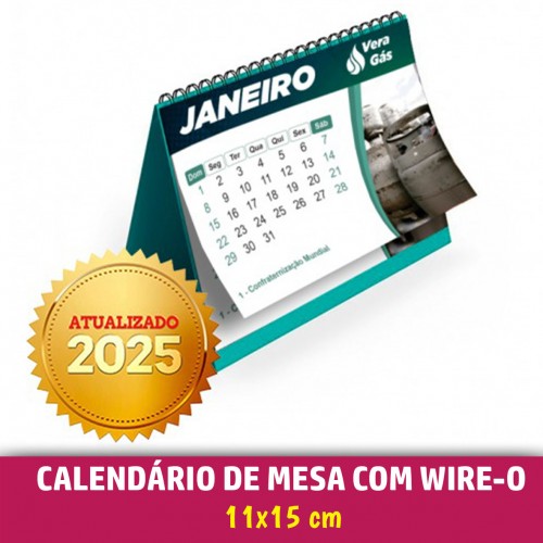 Calendário de Mesa com Wire-O | 11x15cm | 6 Lâminas - 4/4