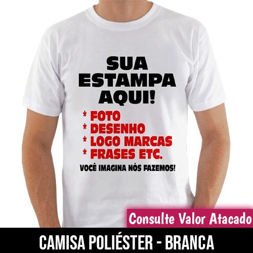 Camisa Branca - Poliéster - Arte Frente