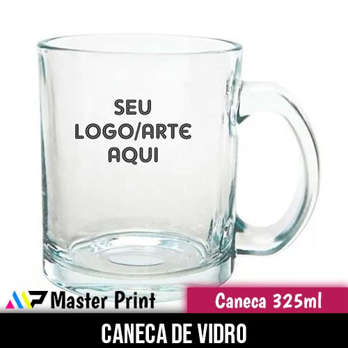 Caneca Vidro Cristal 325ml