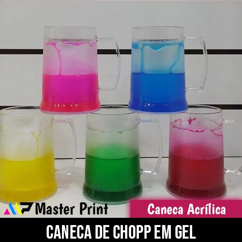 Caneca Acrílica de Chopp  em Gel 