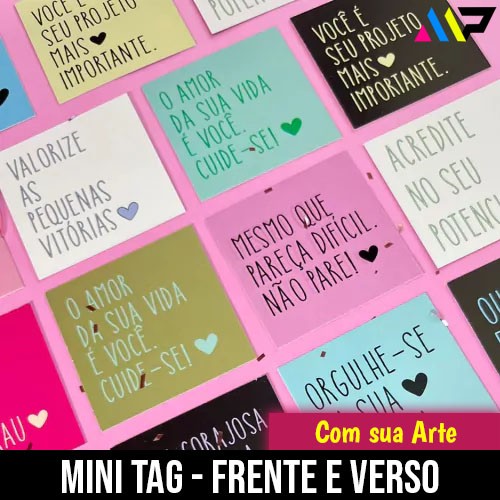 Mini Tag sem furo frente e verso 4,5x5cm