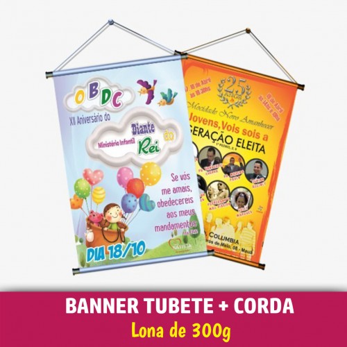 Banner Tubete -  Lona de 300g