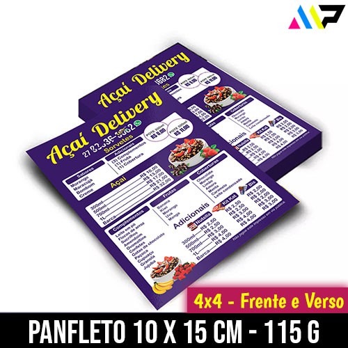 Folheto 115g | 10x15cm | 4/4