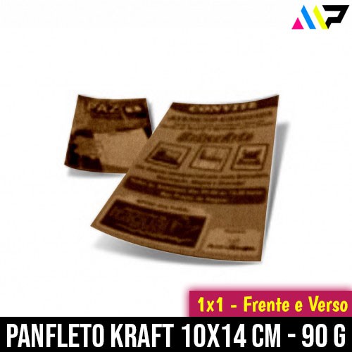 Folheto Kraft 90g | 10x14cm | 1/1