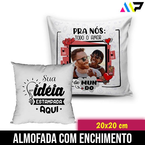 Almofada 20x20 cm com sua Arte