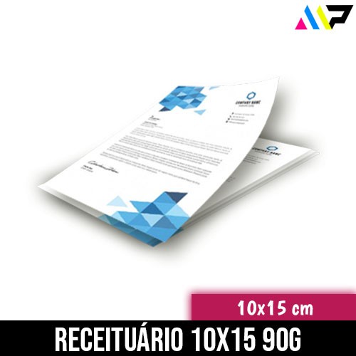 Receituário | 10x15cm | Offset 90g/m²