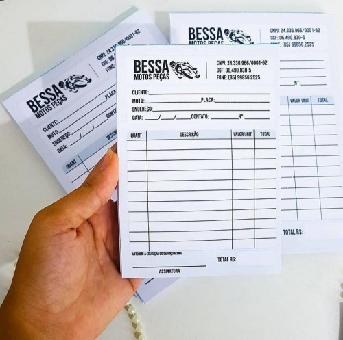 Bloco Preto e Branco - 15x21cm | 1/0 | 50x2 - Duas Vias