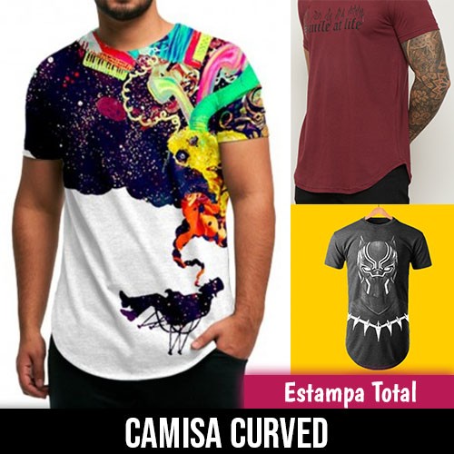 Camisa Estampa Total Curved.