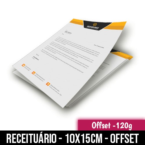 Receituário | 10x15cm | Offset 120g/m²