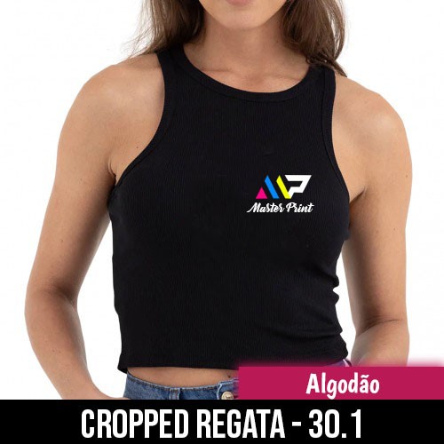 Camisa Cropped Regata - Algodão 30.1